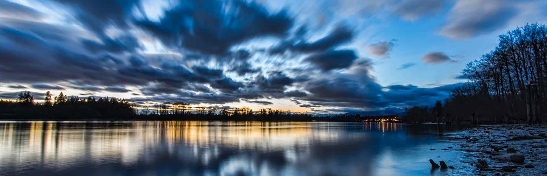 scenic view of lake during dawn