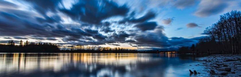 scenic view of lake during dawn